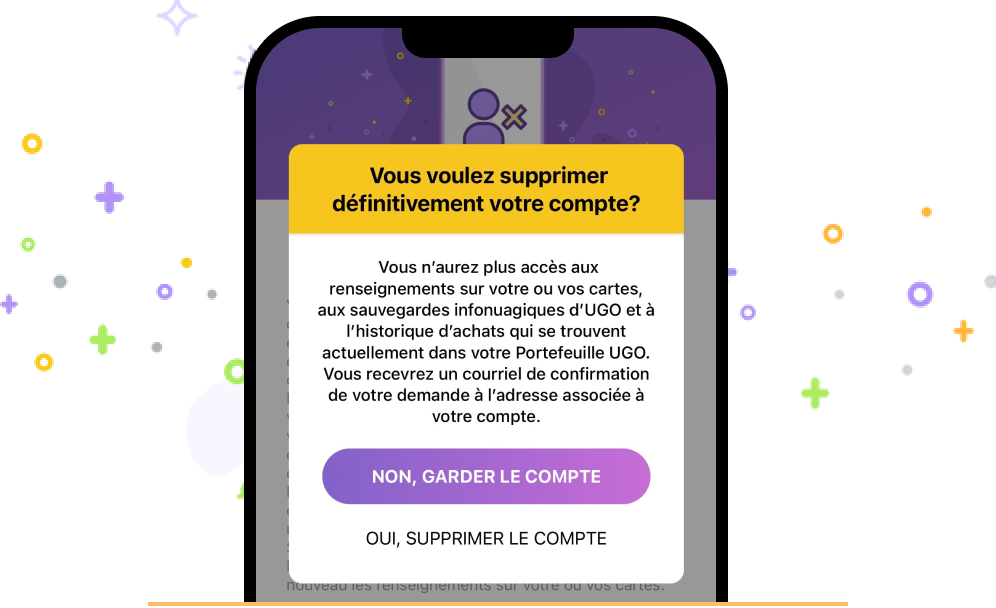 Suppression du compte